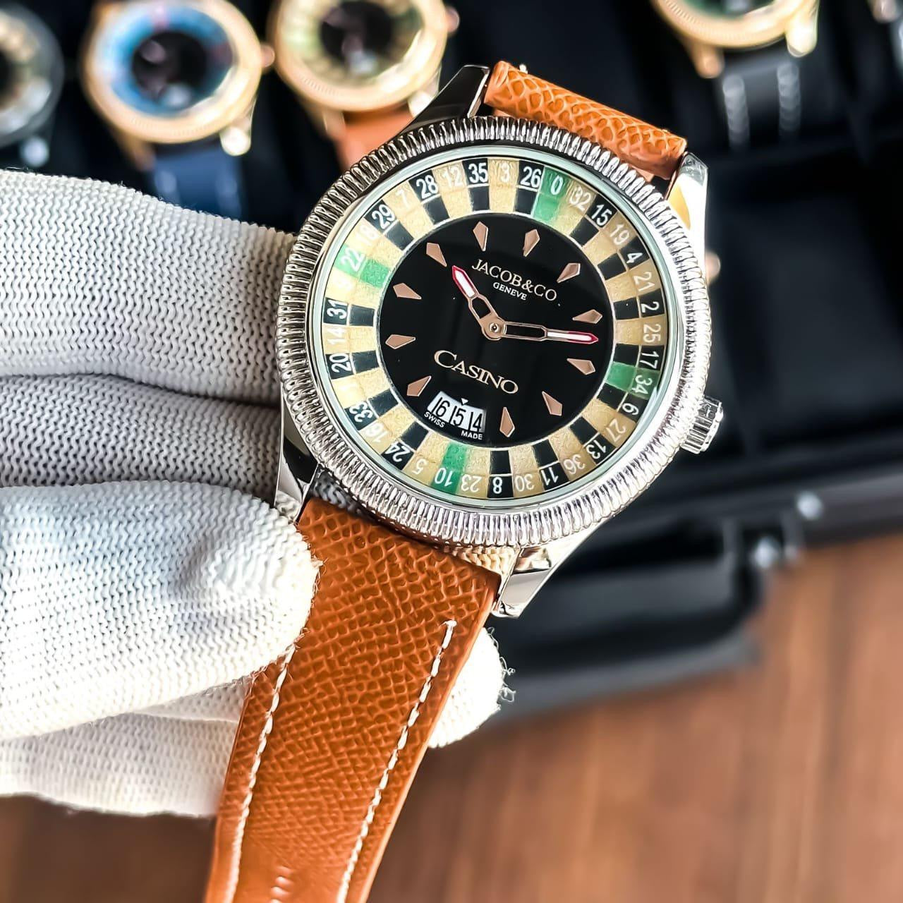 Luxury Casino-Inspired Men’s Watch | 45.5mm Dial | Premium Design | Quartz Movement