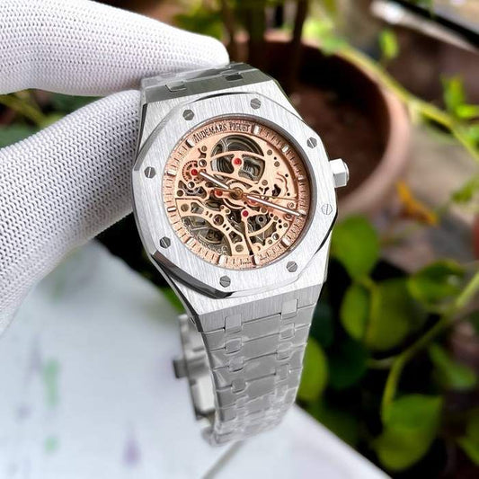 Experience rugged elegance with this stunning stainless steel timepiece