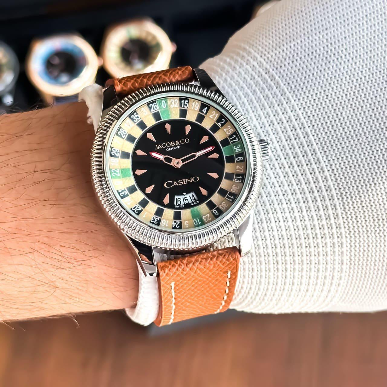Luxury Casino-Inspired Men’s Watch | 45.5mm Dial | Premium Design | Quartz Movement