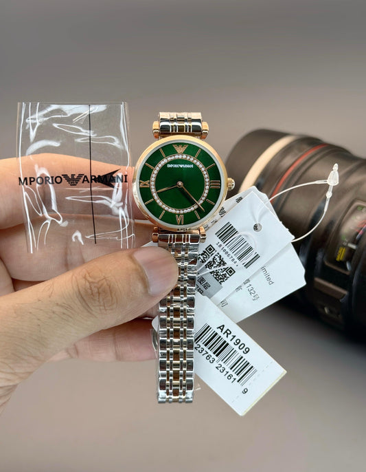 Luxury Ladies Watch – Premium 7A Quality | Green Dial Edition