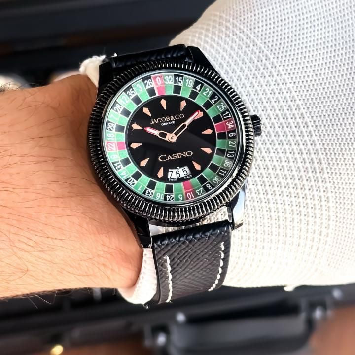 Luxury Casino-Inspired Men’s Watch | 45.5mm Dial | Premium Design | Quartz Movement