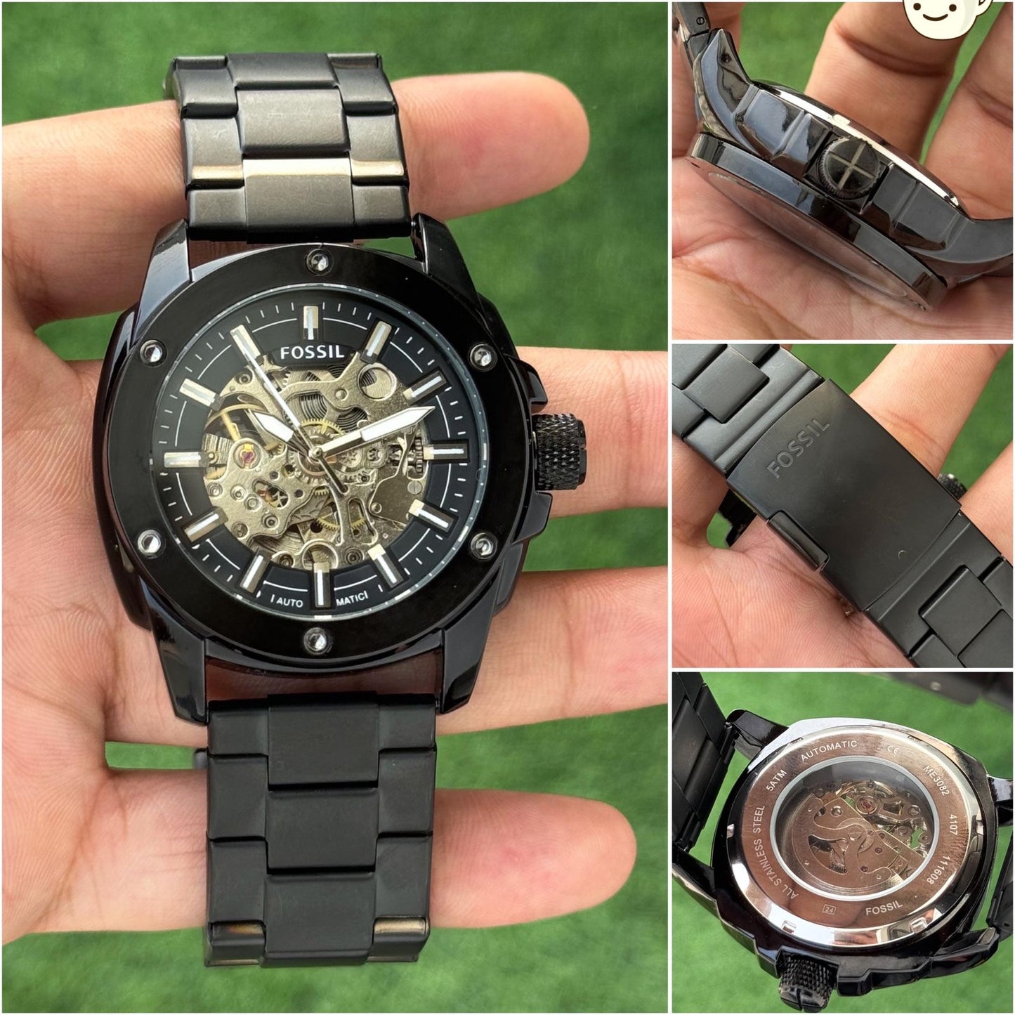 Black Classic Skeleton Men's Premium Watch