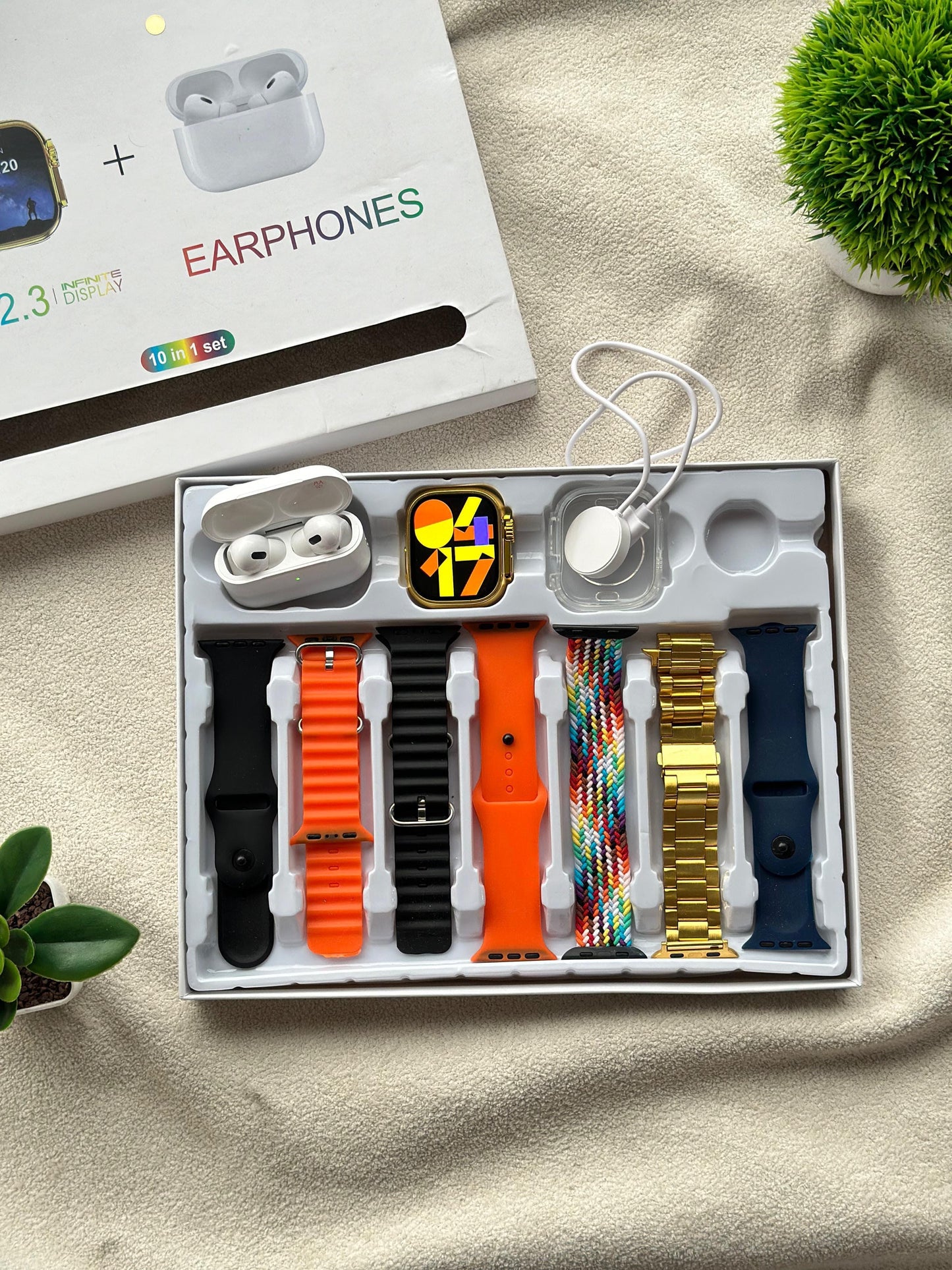 Smartwatch 10in 1set - i20 Ultra Max Suit Combo