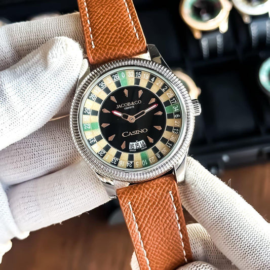 Luxury Casino-Inspired Men’s Watch | 45.5mm Dial | Premium Design | Quartz Movement