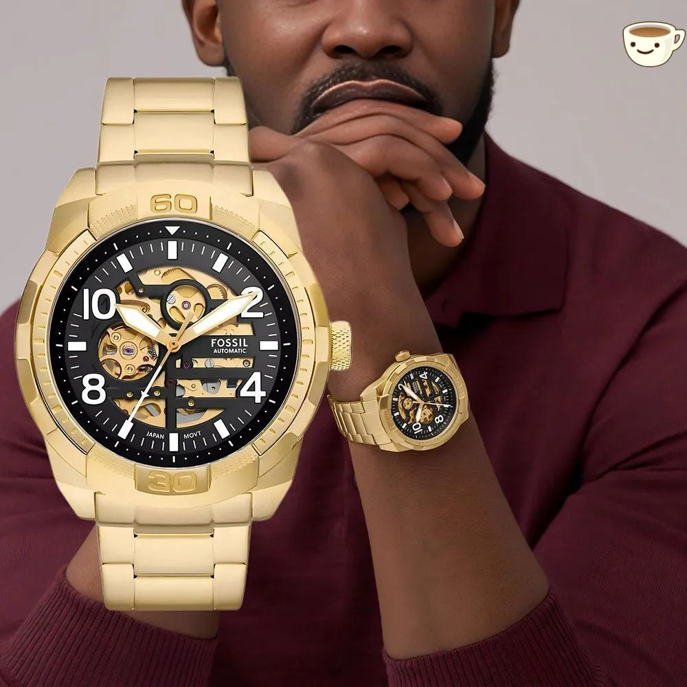 Classic Skeleton Premium Men’ Watch Collection - GOLD