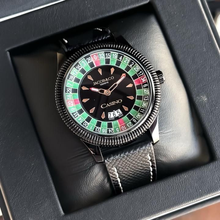 Luxury Casino-Inspired Men’s Watch | 45.5mm Dial | Premium Design | Quartz Movement