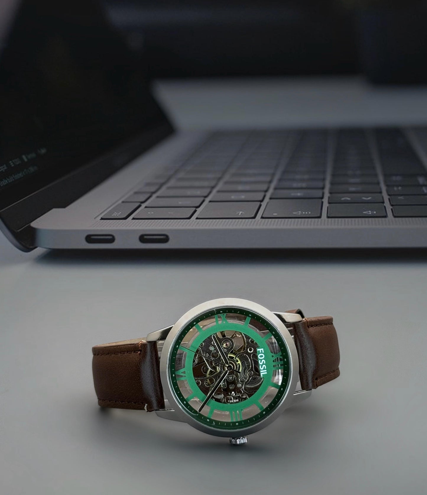 Elegant Automatic Leather Watch