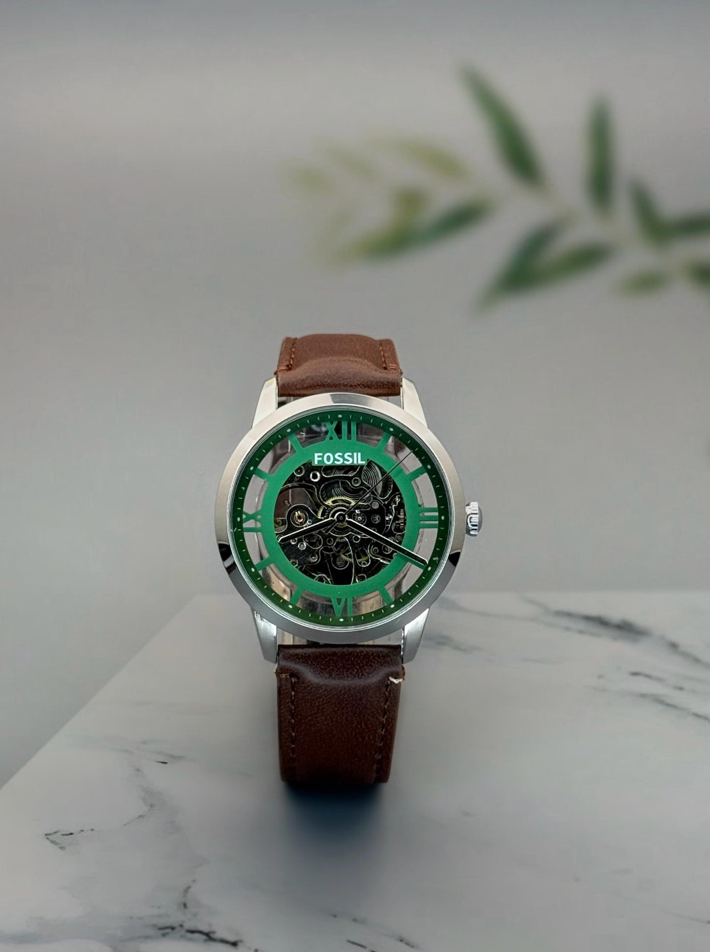 Elegant Automatic Leather Watch