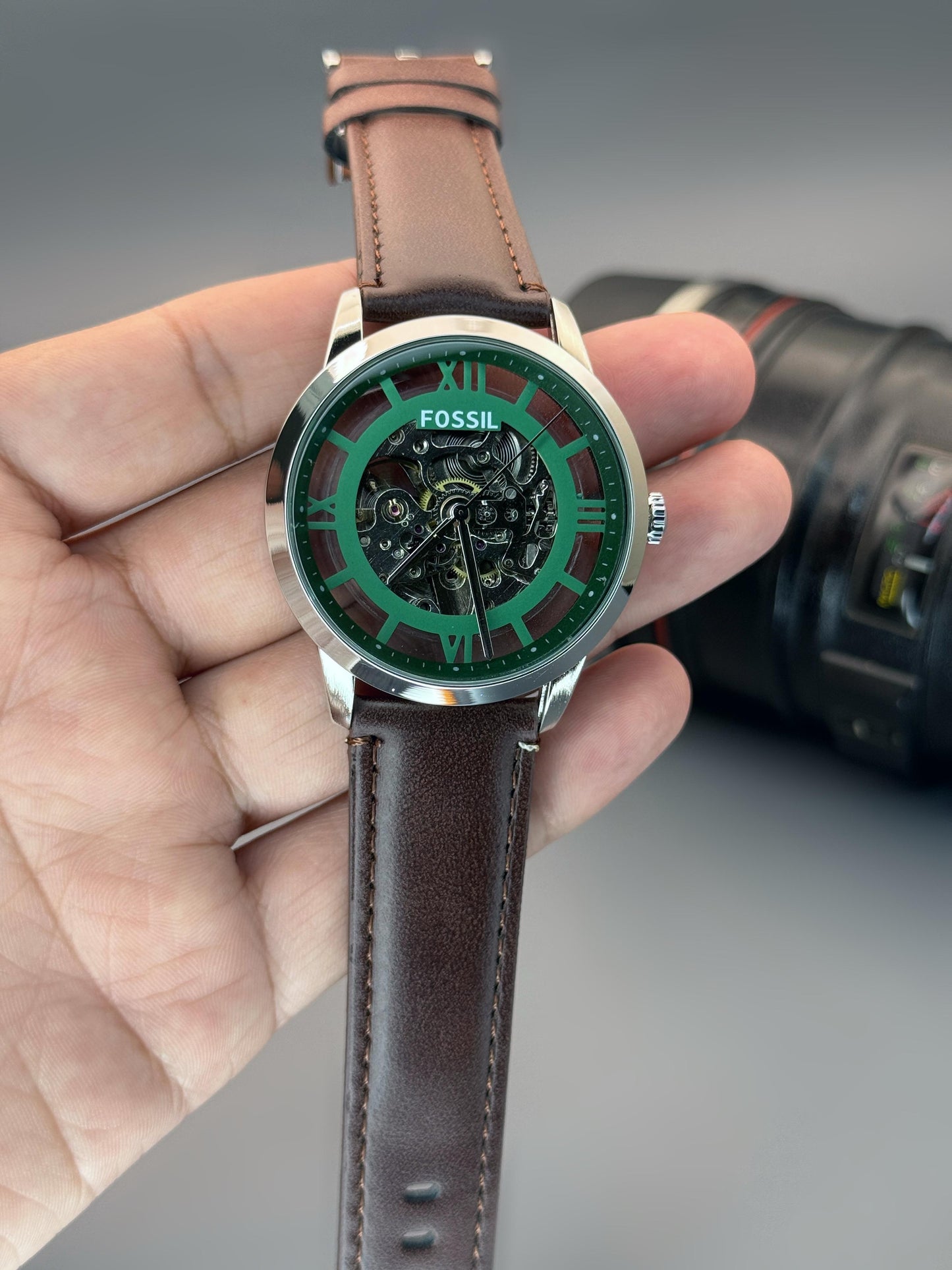 Elegant Automatic Leather Watch