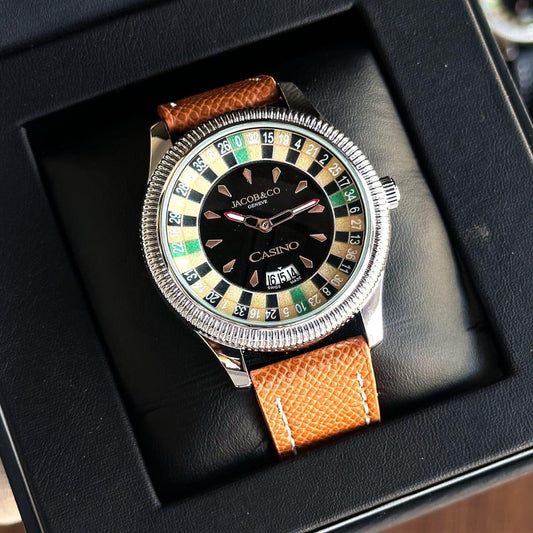 Luxury Casino-Inspired Men’s Watch | 45.5mm Dial | Premium Design | Quartz Movement