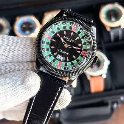 Luxury Casino-Inspired Men’s Watch | 45.5mm Dial | Premium Design | Quartz Movement