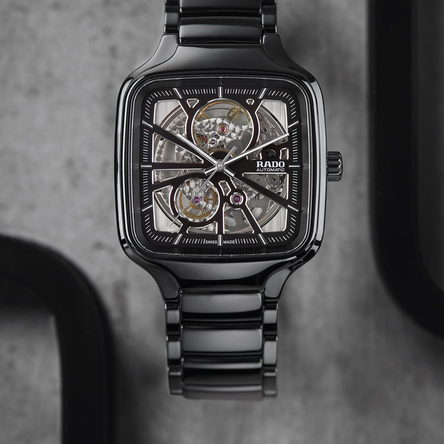 Exclusive Automatic Open Heart Watch – All Black Ceramic Edition