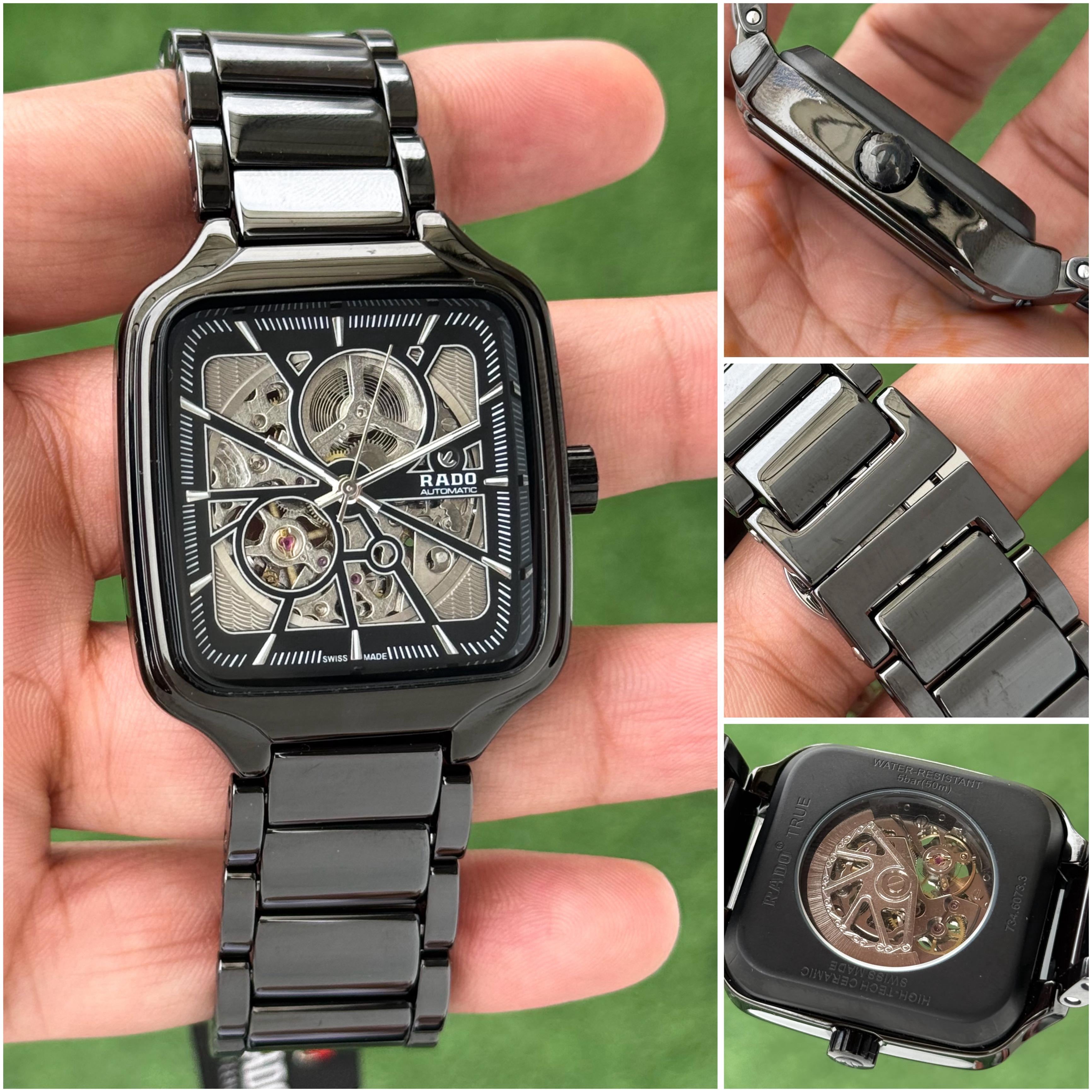 Exclusive Automatic Open Heart Watch – All Black Ceramic Edition