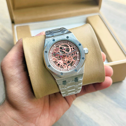 Experience rugged elegance with this stunning stainless steel timepiece