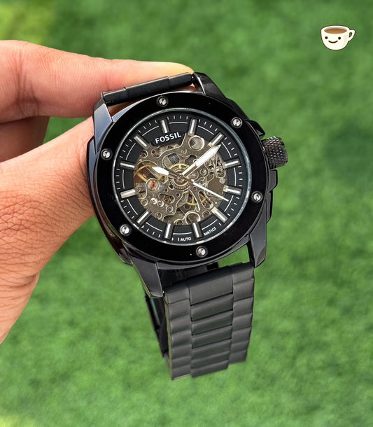 Classic Skeleton Premium Men’ Watch Collection - BLACK