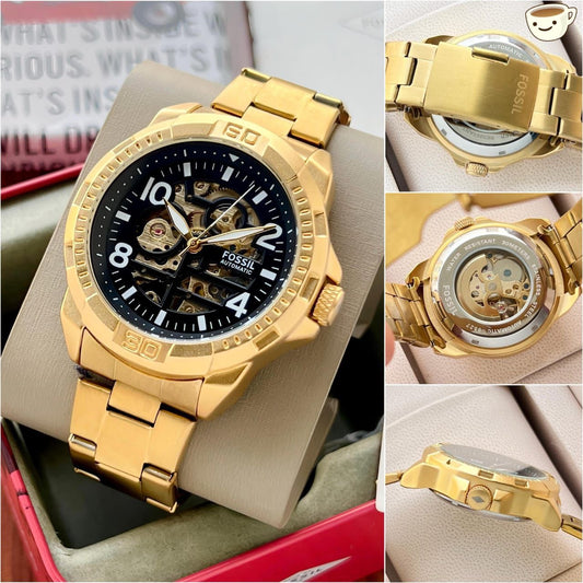 Classic Skeleton Premium Men’ Watch Collection - GOLD