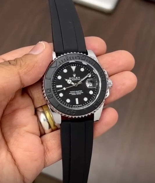 Men's Quartz Watch - Yacht Master Style - Black Combination