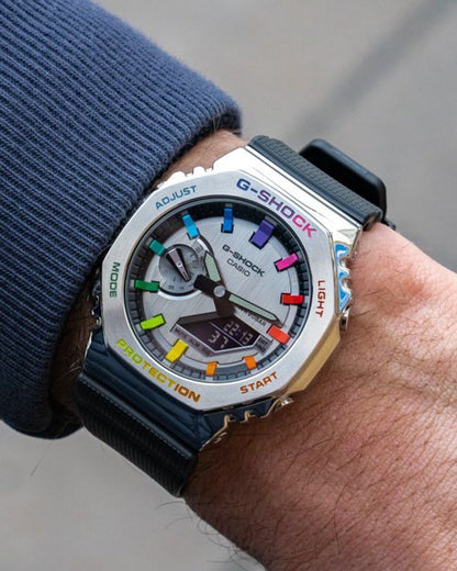 Premium Digital Sports Watch – SILVER & Black Edition