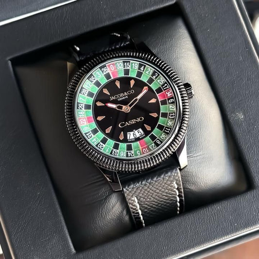 Luxury Casino-Inspired Men’s Watch | 45.5mm Dial | Premium Design | Quartz Movement