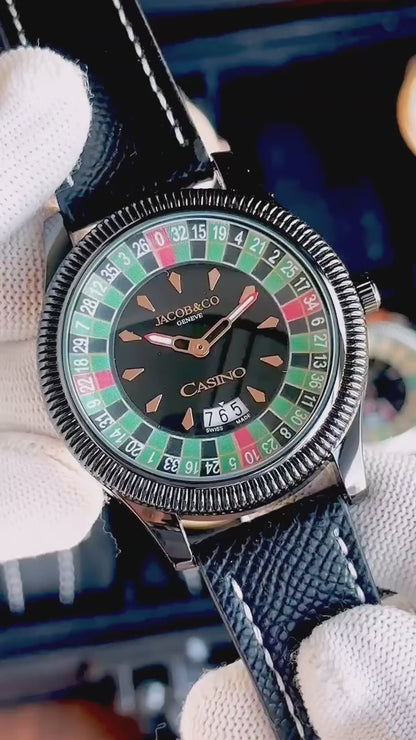Luxury Casino-Inspired Men’s Watch | 45.5mm Dial | Premium Design | Quartz Movement