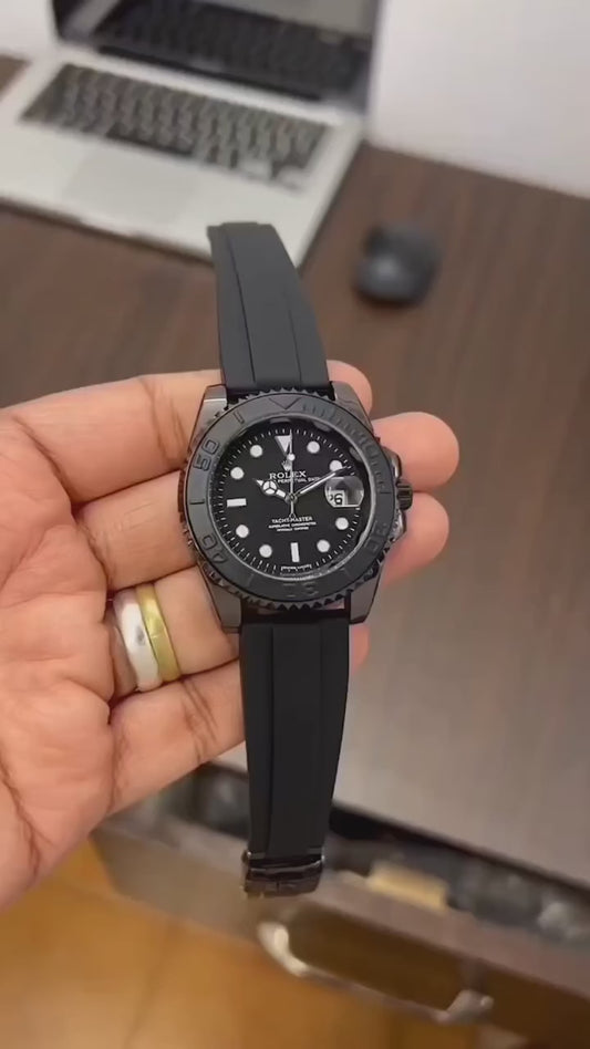 Men's Quartz Watch - Yacht Master Style - Black Combination