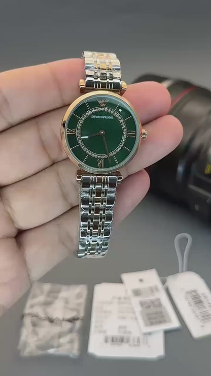 Luxury Ladies Watch – Premium 7A Quality | Green Dial Edition