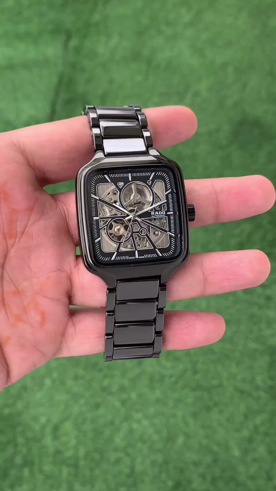 Exclusive Automatic Open Heart Watch – All Black Ceramic Edition