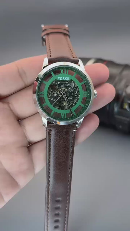 Elegant Automatic Leather Watch